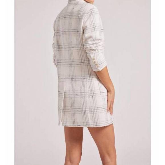 NEW GENERATION LOVE peggy tweed car coat in ivory - Picture 4 of 5